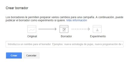busquedas y experimentos adwords